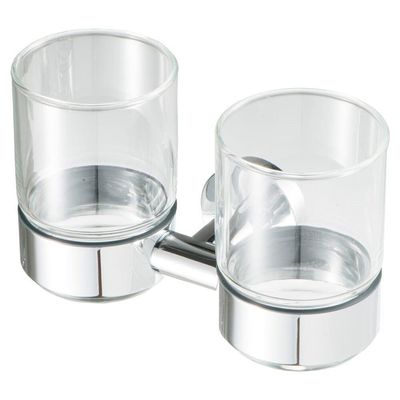 Geesa Nemox Glashouder met glas dubbel Chroom 916522-02
