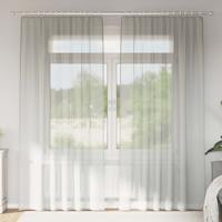 Gordijnen met lussen 2 st 140x245 cm lichtgrijs