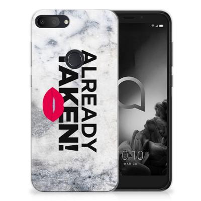 Alcatel 1S (2019) | Siliconen hoesje | met naam Already Taken White