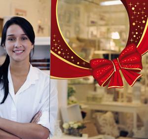 Kerstmis strik sticker