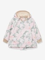 Gewatteerde babyjas met capuchon MATWIAMI MINI A TURE roze (poederkleur)