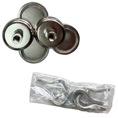 5 Neodymium haakmagneten D32 x 47,8 mm N35