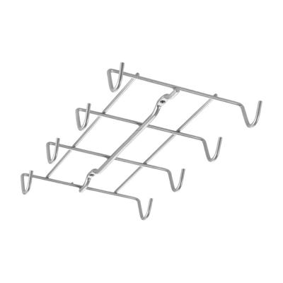 Metaltex Kopjesrek met 8 Haken 14x3x26 cm Zilver