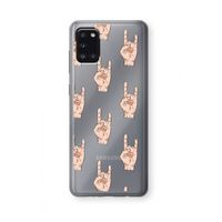 Rock: Samsung Galaxy A31 Transparant Hoesje Rock: Samsung Galaxy A31 Transparant Hoesje