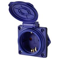 Sygonix SY-6746376 Geaard stopcontact IP44 Blauw