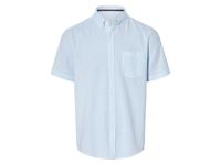 Heren vrijetijdsshirt (XL (43/44), Blauw/wit gestreept) - thumbnail
