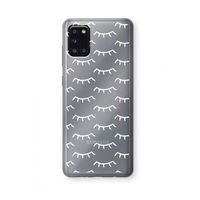 Wimpers: Samsung Galaxy A31 Transparant Hoesje