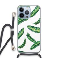 Lange bladeren: iPhone 13 Pro Transparant Hoesje met koord