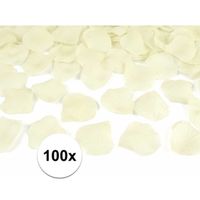 Creme kleurige rozenblaadjes 100 stuks Creme kleurige rozenblaadjes 100 stuks