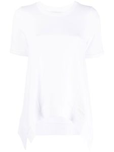 Stella McCartney t-shirt à ourlet asymétrique - Blanc