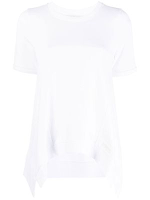 Stella McCartney t-shirt à ourlet asymétrique - Blanc