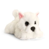 Speelgoed liggende knuffel Westie wit hondje 37 cm