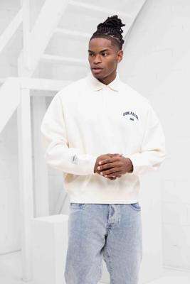 Equalité Varsity Polo Sweater Heren Gebroken Wit/Donkerblauw - Maat S - Kleur: Gebroken Wit | Soccerfanshop