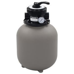 VidaXL Zwembadzandfilter met 4-positie ventiel 350 mm grijs