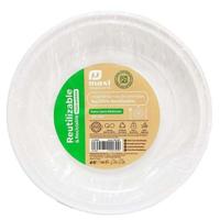 Set van herbruikbare borden Maxi Products Wit Plastic 100 Onderdelen