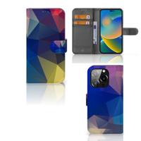 iPhone 14 Pro | Book Case | Polygon Dark