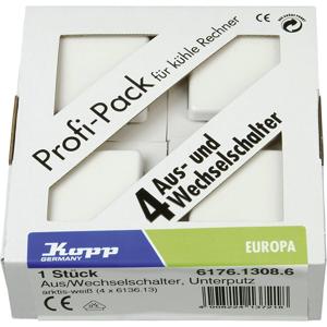 Kopp 617613086 Wisselschakelaar Inzetstuk Europa Arctisch-wit, Mat 1 stuk(s)