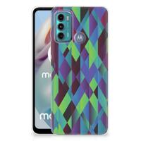 Motorola Moto G60 | TPU Hoesje | Abstract Green Blue