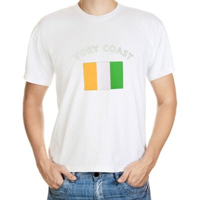 Wit heren t-shirt Ivoorkust