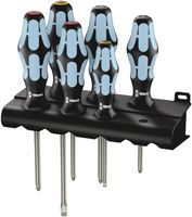 Wera 3334/3350/3355/6 Schroevendraaier-set, RVS + houder, 6 -delig - 1 stuk(s) - 05032063001 Wera 3334/3350/3355/6 Schroevendraaier-set, RVS + houder, 6 -delig - 1 stuk(s) - 05032063001