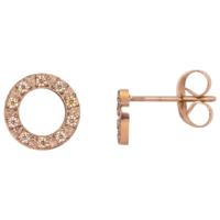 iXXXi Oorbellen Circle Stone 10 mm Rosé
