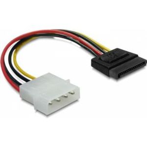Delock 60112 Kabel SATA 15-pins HDD naar 4-pins male - recht