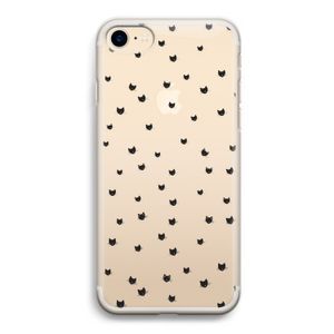 Kleine kattenkopjes: iPhone 7 Transparant Hoesje