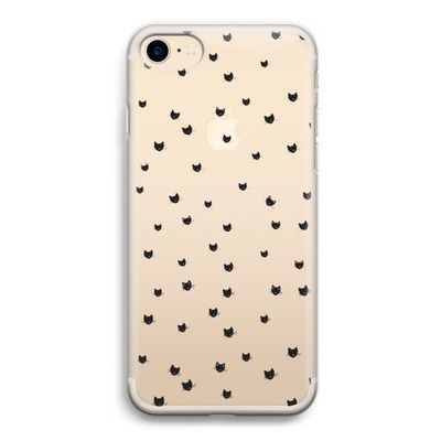 Kleine kattenkopjes: iPhone 7 Transparant Hoesje
