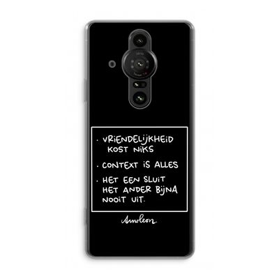 Mijn Motto's: Sony Xperia Pro-I Transparant Hoesje