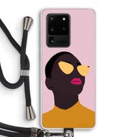 Yellow glasses: Samsung Galaxy S20 Ultra Transparant Hoesje met koord