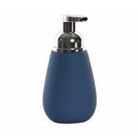 Items Zeeppompjedispenser - keramiek - nachtblauw - 16 cm - lotionpompje - keuken/badkamer/toilet