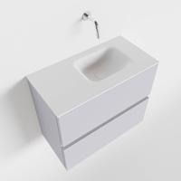 Toiletmeubel Mondiaz Ada | 60 cm | Meubelkleur Cale | Lex wastafel Talc Rechts | Zonder kraangat