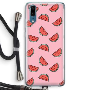 Watermeloen: Huawei P20 Transparant Hoesje met koord