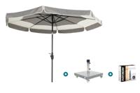 Hartman Tubb stokparasol Ø300 cm. - Grijs met Sevilla voet en hoes Hartman Tubb stokparasol Ø300 cm. - Grijs met Sevilla voet en hoes