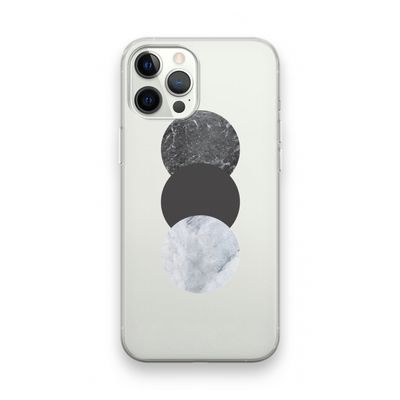 Marmeren cirkels: iPhone 12 Pro Transparant Hoesje