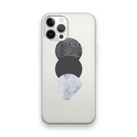 Marmeren cirkels: iPhone 12 Pro Transparant Hoesje