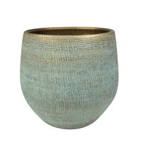 Steege Plantenpot - design look - blauw - 26 x 25 cm - Plantenpotten