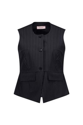 Rebekka pinstripe gilet - black/off white - 13624