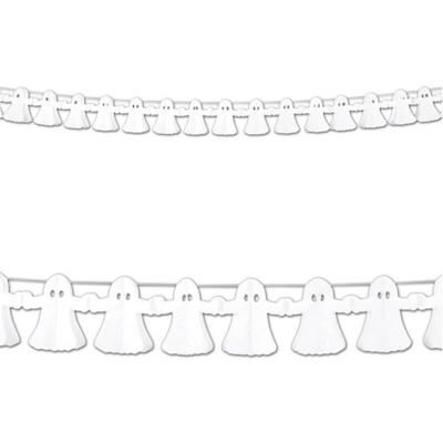 Boland Vlaggenlijn Halloween - 4 meter - wit - papier - spoken - horror - themafeest