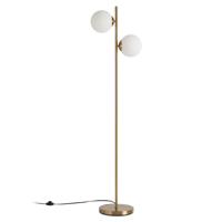 2-lichts Staande lamp Moderne Vrijstaande Lamp met Praktische Voetschakelaar voor Woonkamer Werkkamer en Slaapkamer