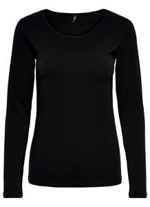 Only 15204712 Onllive Love L/s O-neck Top T-shirt Lange Mouw Black 15204712