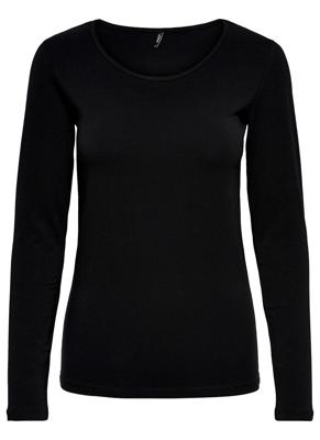 Only 15204712 Onllive Love L/s O-neck Top T-shirt Lange Mouw Black 15204712