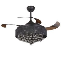 Beliani PEEL - Plafondlamp met ventilator-Zwart-IJzer, Synthetisch materiaal - thumbnail