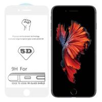 9H 5D witte volledige lijm volledig scherm gehard glas film voor iPhone 6/6s