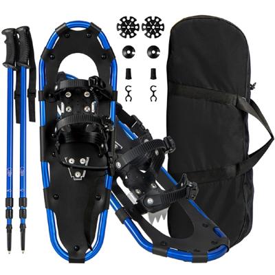 4-in-1 Sneeuwschoenen set Sneeuwschoenen met Dubbel Ratelsysteem 78 cm Marineblauw