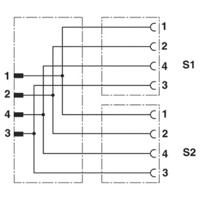 Phoenix Contact 1572443 Sensor/actuator verdeler en adapter Aantal polen: 4 5 stuk(s) - thumbnail