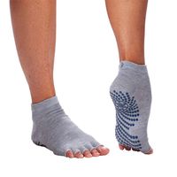 Yogasokken - Gaiam Toeless Grippy Socks - Grijs - 2 paar - thumbnail