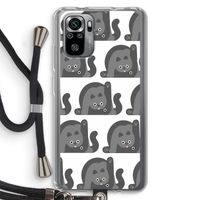 Cats: Xiaomi Redmi Note 10S Transparant Hoesje met koord