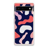 Memphis Shapes Pink: Google Pixel 6 Transparant Hoesje