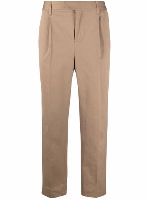 Neil Barrett pantalon de costume à coupe droite - Marron